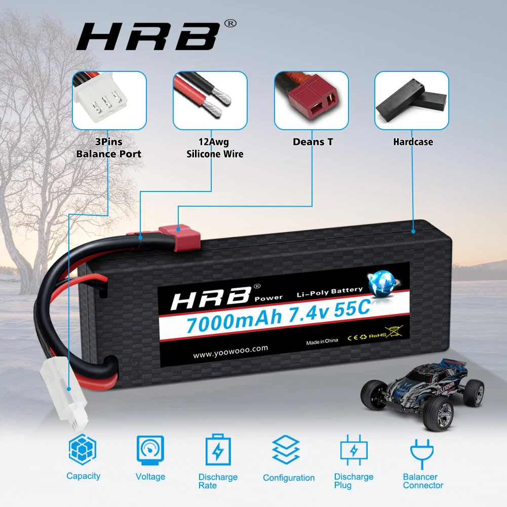 Baterai Lipo HRB 2S 3S 4S 6S 1 - 6S Lipo Battery 22.2V 5000Mah ulasan dan harga